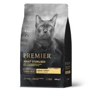 Premier Cat Turkey STERILISED мясо индейки для кошек 400 г