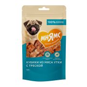 Лакомство Мнямс для собак кубики из мяса утки c треской 100 г