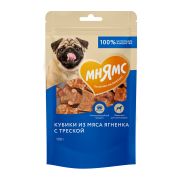 Лакомство Мнямс для собак кубики из мяса ягненка с треской 100 г