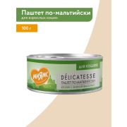 Влажный корм Мнямс Деликатес Кролик с зеленой фасолью для кошек «Паштет по-мальтийски» 100 г