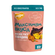 Пауч Мнямс мясное рагу с говядиной и морковью для собак «Максимум вкуса» 85 г