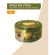 Влажный дополнительный корм Мнямс Мусс из утки для собак и щенков старше 6 месяцев 80 г