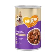 Влажный корм Мнямс Кусочки в соусе с ягненком для собак всех пород «КРАСИВАЯ ШЕРСТЬ» 400 г