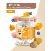 Лакомство Мнямс для собак и щенков с 4 месяцев «Фросты» из курицы. Размер S (48 шт).