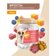 Лакомство Мнямс для собак и щенков с 4 месяцев «Фросты» с лососем. Размер М (24 шт).