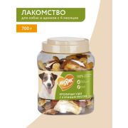 Лакомство Мнямс для собак кроличьи уши с куриным мясом 700 г