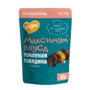 Пауч Мнямс томленая говядина в соусе для собак «Максимум вкуса» 85 г