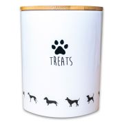 КерамикАрт бокс керам. для лакомств для собак 1300 мл, белый (1300 мл)