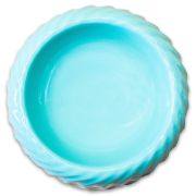КерамикАрт миска керамическая для животных 300мл, с волнами бирюзовый (300 мл)