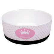 КерамикАрт миска керамическая для собак 400 мл белая с розовой лапкой (400 мл)