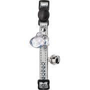 Hunter Smart ошейник для кошек со стразами Modern Luxus эко кожа (Серебристый)