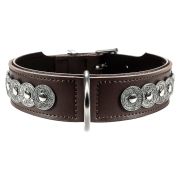 Hunter ошейник Basic Rom натуральная кожа черный (41-49 см)