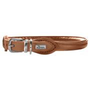 Hunter ошейник Round&Soft Elk 32 (24-27 см) кожа лося (Коньячный)