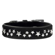 Hunter ошейник Softie Stars 45/3,5 (32-40 см) эко кожа, черный (Черный)
