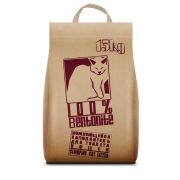 NO NAME Наполнитель комкующийся крафт-пакет (15 кг)