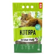 Котяра Наполнитель комкующийся Луговые травы пакет (10 л)