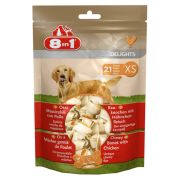 8in1 DELIGHTS XS косточки с куриным мясом для мелких собак набор 21 шт (7,5 см)