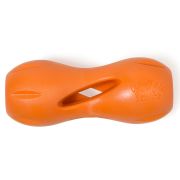 West Paw Zogoflex игрушка для собак гантеля под лакомства Qwizl L 17x7 см оранжевая (L)