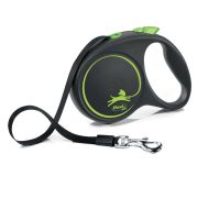 flexi рулетка Black Design черно-зеленая, лента (50кг, 5м)