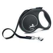 flexi рулетка Black Design черно-серебристая, лента (50кг, 5м)