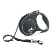 flexi рулетка Black Design черно-серебристая, лента (15кг, 5м)