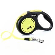 flexi рулетка Classic Neon со светоотражающим ремнем (15кг, 5м)