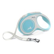 flexi рулетка NEW LINE Comfort серо-голубая, лента (15кг, 5м)