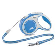 flexi рулетка NEW LINE Comfort серо-голубая, трос (20кг, 5м)