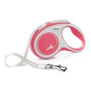 flexi рулетка NEW LINE Comfort серо-красная, лента (15кг, 5м)