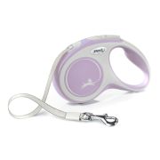 flexi рулетка NEW LINE Comfort серо-розовая, лента (15кг, 5м)