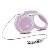 flexi рулетка NEW LINE Comfort серо-розовая, трос (8кг, 3м)