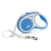 flexi рулетка NEW LINE Comfort серо-синяя, лента (15кг, 5м)