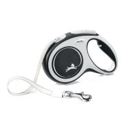 flexi рулетка NEW LINE Comfort серо-черная, лента (25кг, 5м)