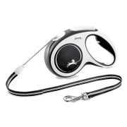 flexi рулетка NEW LINE Comfort серо-черная, трос (20кг, 5м)