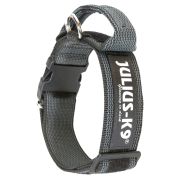 JULIUS-K9 ошейник для собак Color & Gray с закрытой ручкой, черно-серый (38-53 см)