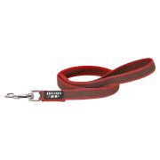 JULIUS-K9 поводок для собак Color & Gray Super-grip с ручкой, до 50 кг, красно-серый (120 см)