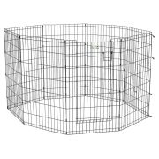 MidWest вольер Life Stages 8 панелей с дверью-MAXLock черный (61х107h см)