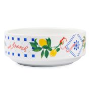 Миска Mr.Kranch для собак и кошек из фарфора «Лимоны», 350мл, белая