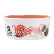 Миска Mr.Kranch для собак и кошек из фарфора «Тропики», 450мл, розовая