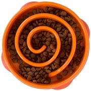 Миска OutwardHound «Водоворот» для медленного поедания, для собак, оранжевая