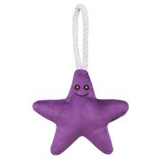Игрушка Mr.Kranch для собак мелких и средних пород Звездочка с канатом и пищалкой 26х16х5см, фиолето