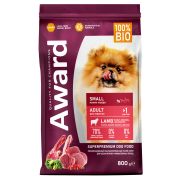 AWARD корм д/собак мелк. пород с ягн. и инд. 800г