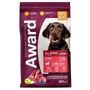 AWARD корм д/щен. всех пород с ягн. и инд. 800г