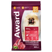 AWARD корм д/щен. мелк. пород с ягн. и инд. 800г