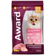 AWARD корм Healthy gr д/котят с инд. и кур. 1,5кг