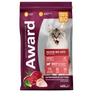 AWARD корм Indoor Big cats д/кош. с гов. 400г