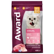 AWARD корм Sterilized д/кош. с инд. И кур 400г