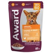 AWARD Urinary д/кошек кусочки с курицей 85г