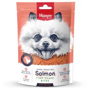 Лакомство Wanpy кусочки из лосося в форме рыбок, для собак всех пород 100 г
