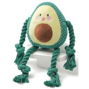 Игрушка Mr.Kranch для собак «Авокадо» плюшевая с канатиками и пищалкой 13,5 см